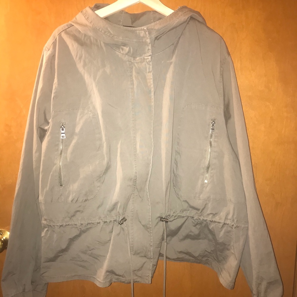 Lane Bryant size 26 Olive anorak  jacket with hood